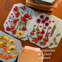 Rustic Pressed Flowers in Watercolor Bucket - Wall Art