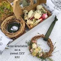 Neutral Dried Flower Wreath Ornament