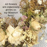Neutral Dried Flower Wreath Ornament