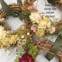 Blush Dried Flower Wreath Ornament