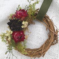 Burgundy Wreath Dried Floral Ornament