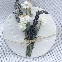 Lavender Bouquet Clay Ornament