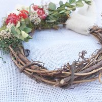 Small Dried Flower Christmas Wreath