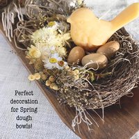 Birds Nest Natural Craft Kit: DIY Spring Gift with Dried Flowers and Beeswax Candle