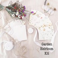 Garden Botanical DIY Gift Tag Kit - Floral Handmade Paper, Farm Grown Dried Flowers
