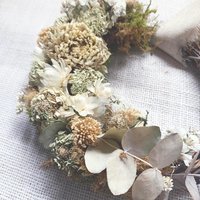 Soft Linen Dried Flower Wreath Kit | DIY Neutral Wreath | Farm-Grown Flowers | Botanical Craft Kit | Natural Grapevine Wreath