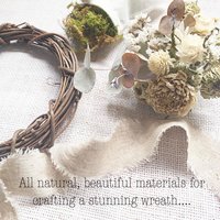 Soft Linen Dried Flower Wreath Kit | DIY Neutral Wreath | Farm-Grown Flowers | Botanical Craft Kit | Natural Grapevine Wreath