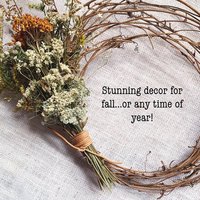 DIY Native Wildflower Wreath Kit | Asymmetrical Grapevine Wreath | Dried Flower Craft Kit | Natural Home Decor