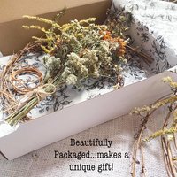 DIY Native Wildflower Wreath Kit | Asymmetrical Grapevine Wreath | Dried Flower Craft Kit | Natural Home Decor