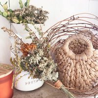 DIY Native Wildflower Wreath Kit | Asymmetrical Grapevine Wreath | Dried Flower Craft Kit | Natural Home Decor