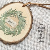 Pressed Flower Ornament Kit, DIY Christmas Ornaments, Botanical Wood Slice Craft, Farm-Grown Flowers, Nature-Inspired Gift