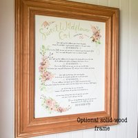 Personalized Girl Nursery Art, Sweet Wildflower Girl Poem Print, Custom Name & Birth Date, Floral Nursery Decor, 11x14 Wall Art