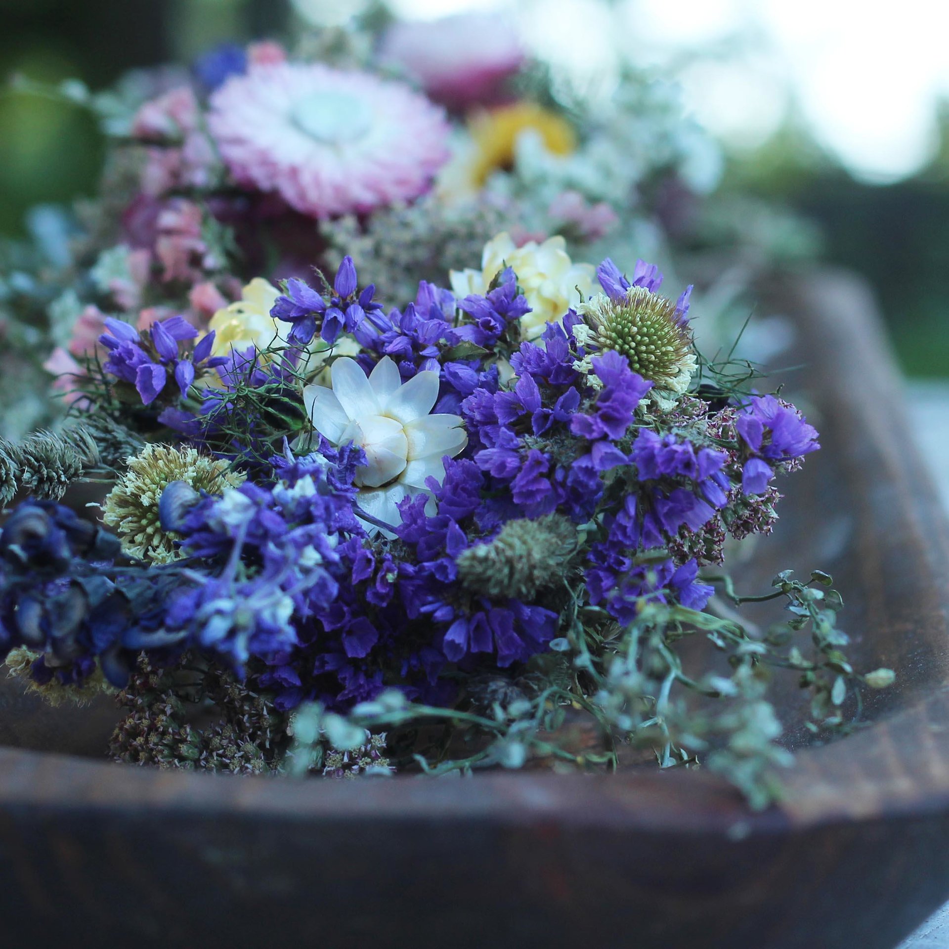 9" Small Dried Flower Bouquet