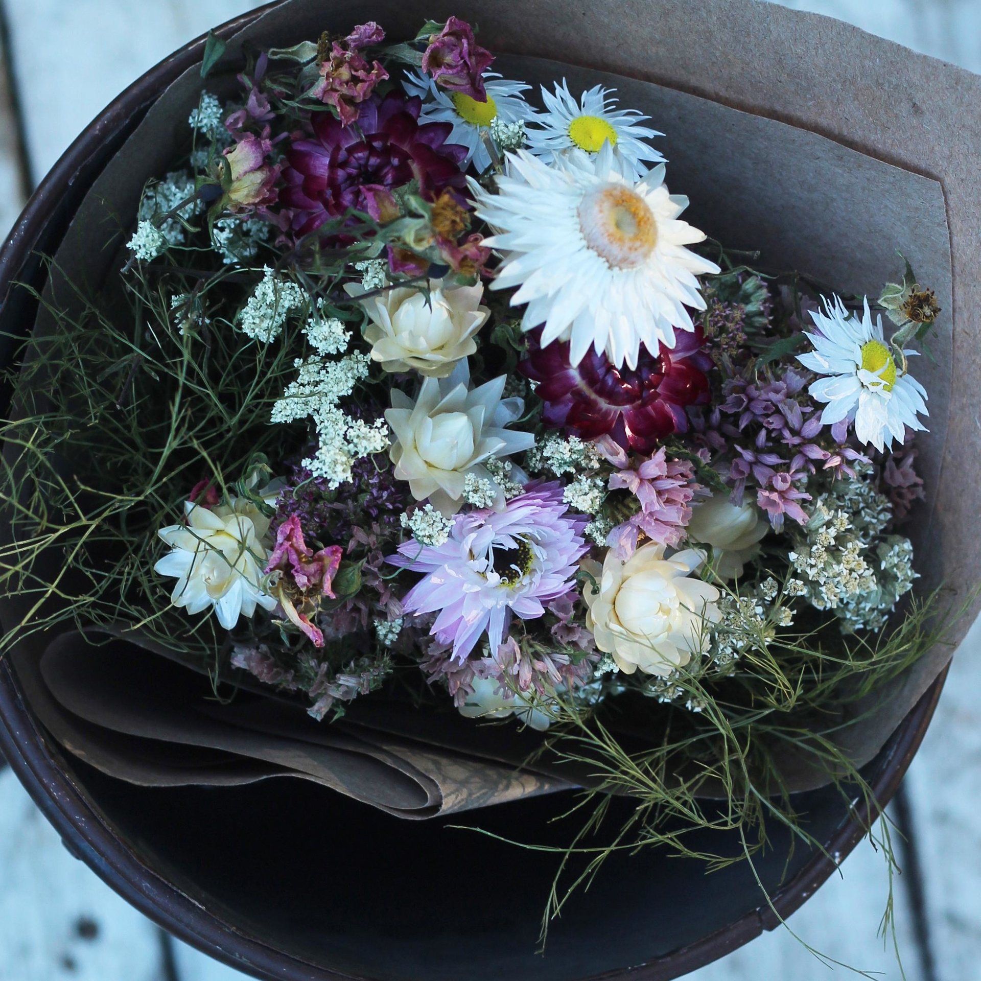 15" Large Dried Flower Bouquet