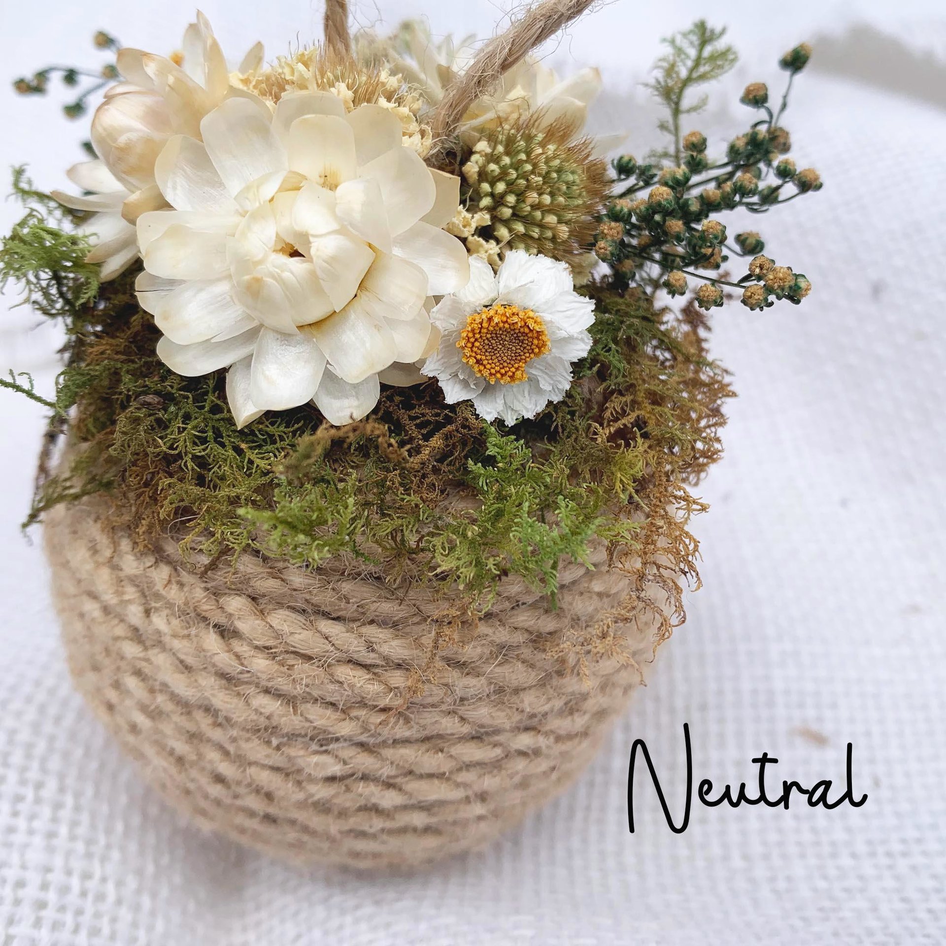 Dried Floral Jute Ornament