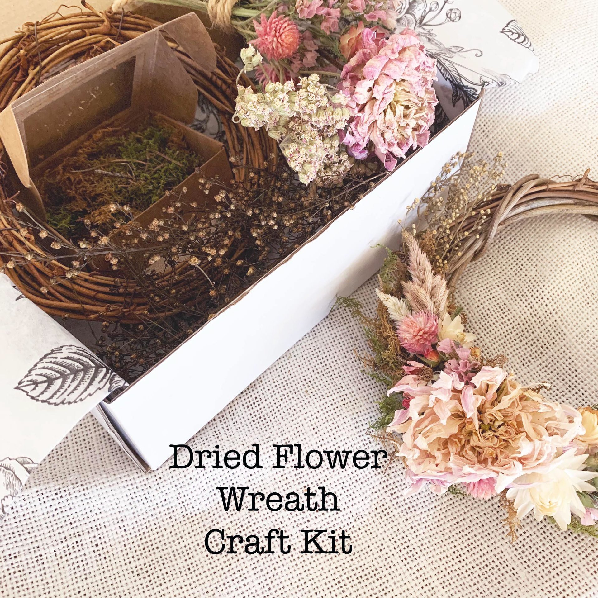 Dried Flower Wreath Making Kit--DIY Craft for Adults