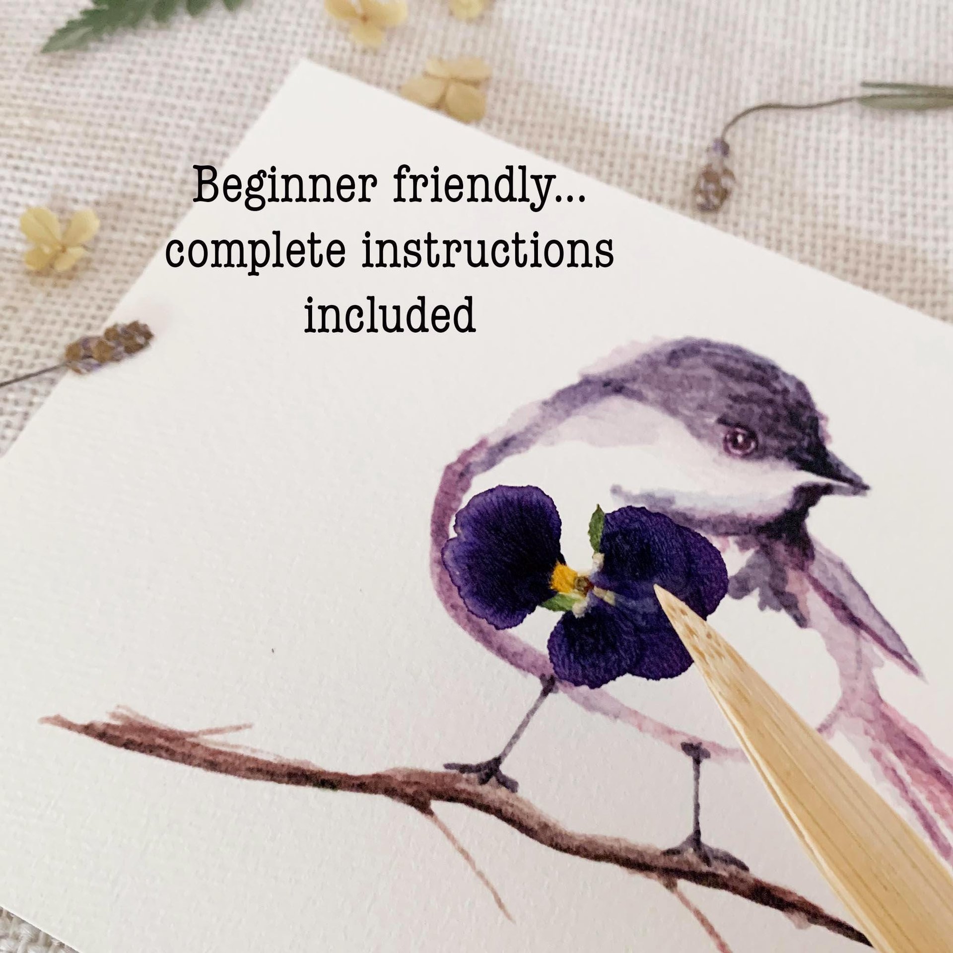Sparrow Pressed Flower Art Kit – DIY Botanical Craft