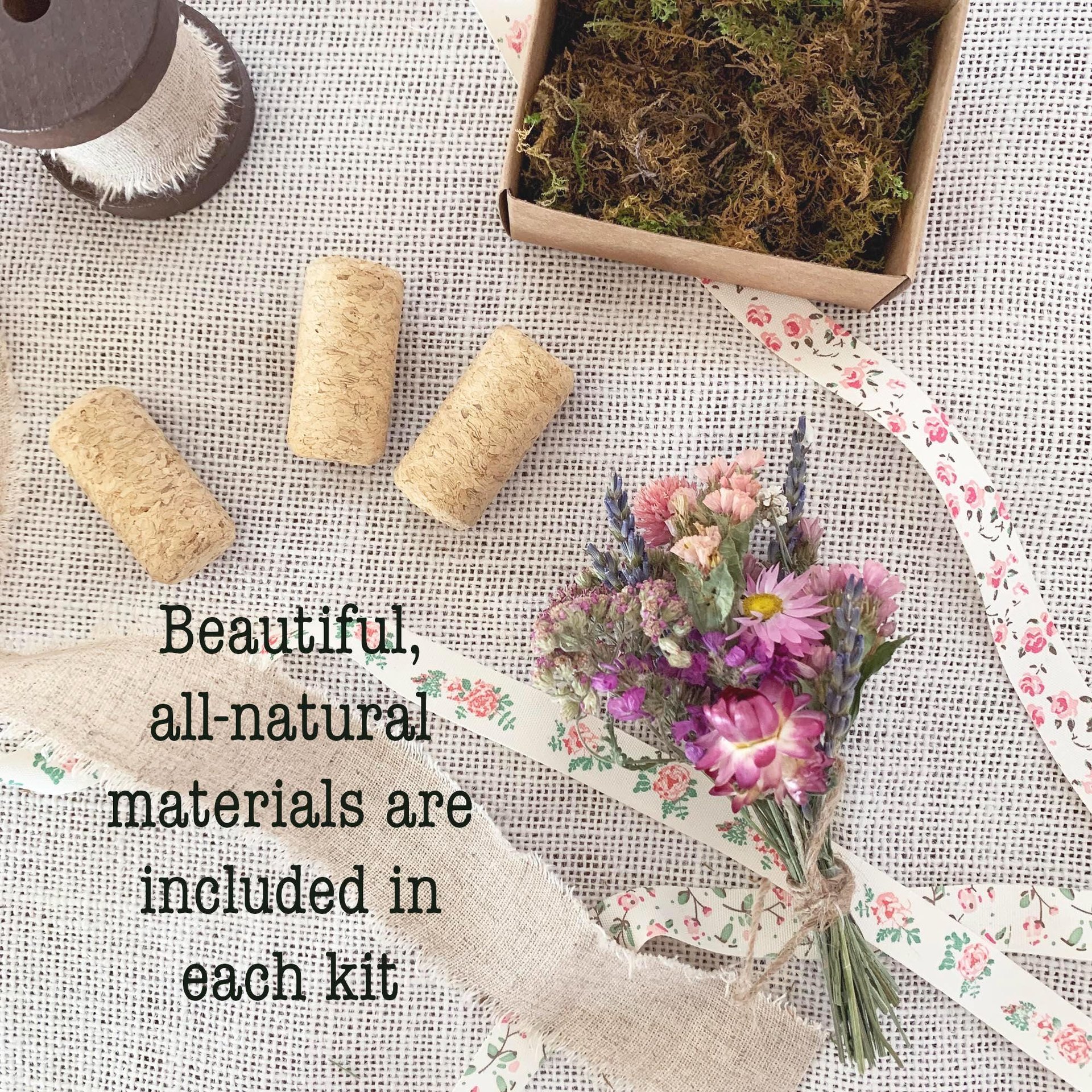 Mother Daughter Craft Kit – DIY Dried Flower Magnet Kit – Garden Grown Botanical Workshop – Cottagecore Floral Gift
