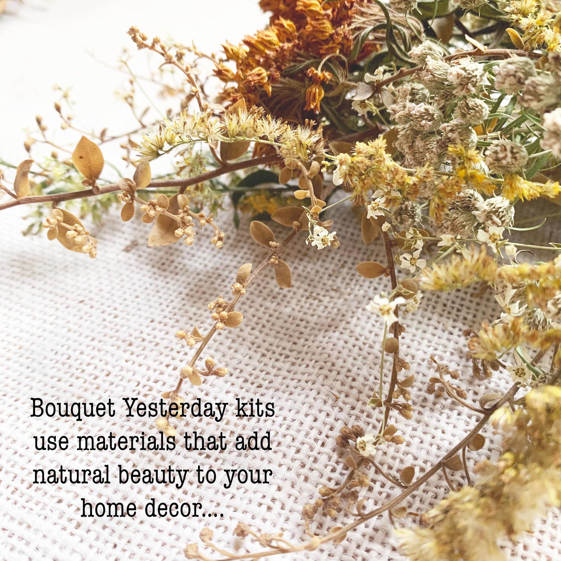 DIY Native Wildflower Wreath Kit | Asymmetrical Grapevine Wreath | Dried Flower Craft Kit | Natural Home Decor