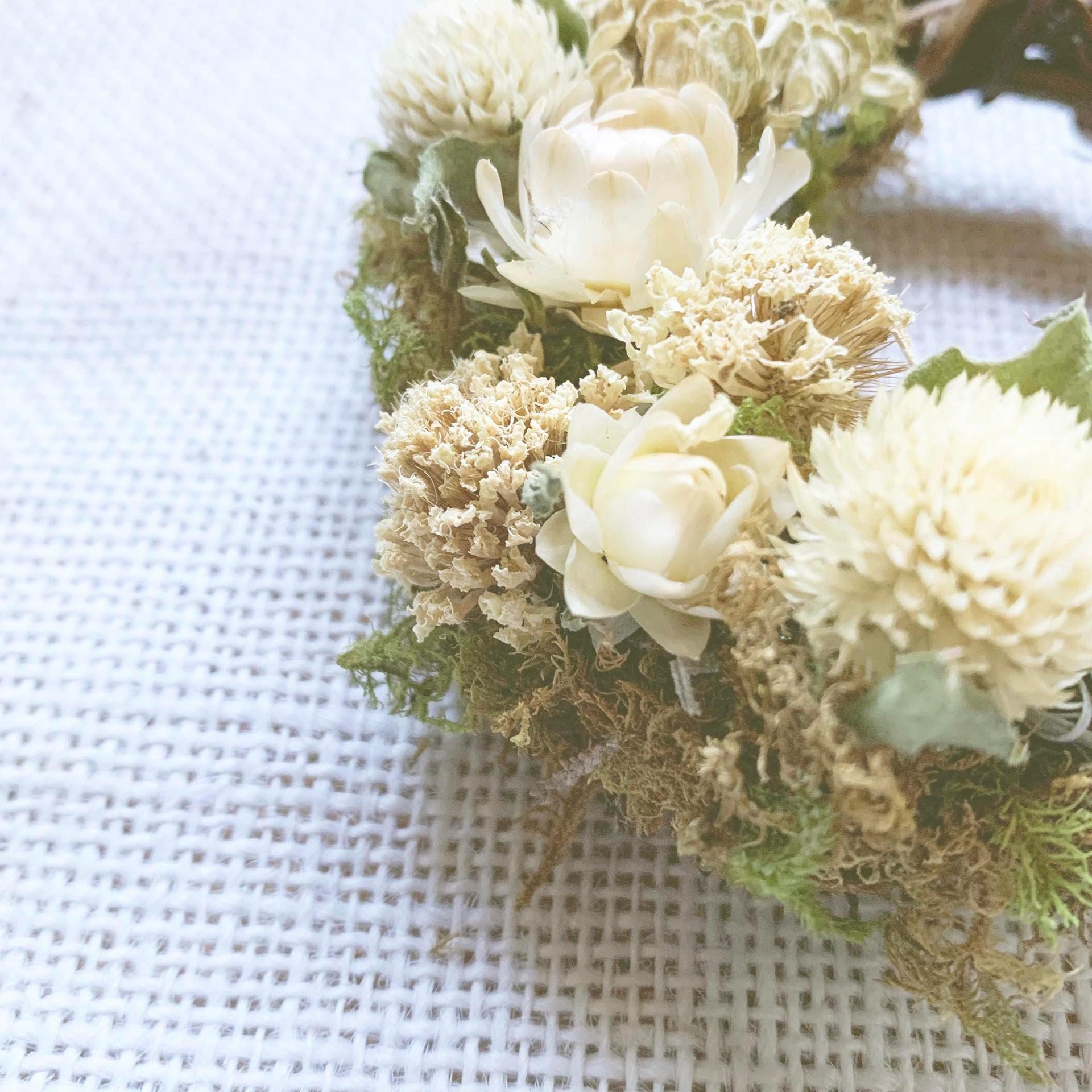 White Christmas Dried Flower Ornament Kit | DIY Natural Craft from Farm Grown Flowers | Set of 4