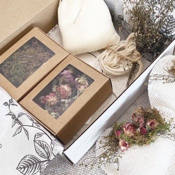 DIY Rustic Burlap Heart Ornament Kit – Artisan Dried Flower Craft