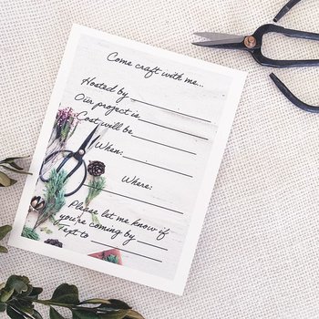 Modern Farmhouse Craft Night Invitation - Digital Download