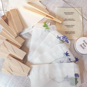 DIY Pressed Flower Herbarium Kit – Set of 4 Mini Frames, Native Wildflower Wall Art Craft, First Bloom Collection